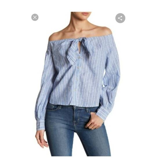 Free People Size‎ Small Blue Hello There Beautiful Blouse - Picture 1 of 12